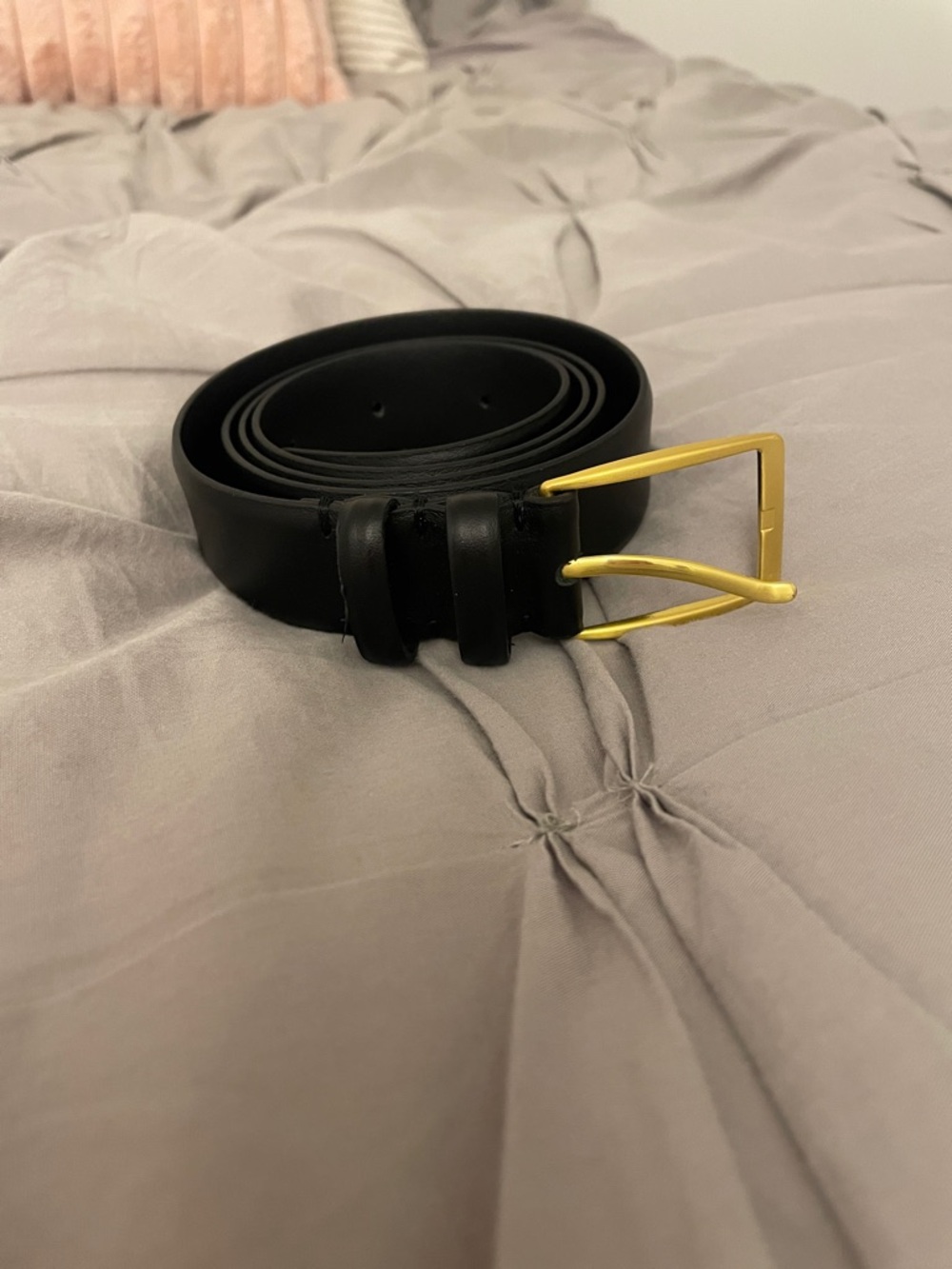 COS women’s Leather Belt with Gold Buckle 100% leather made it Italy